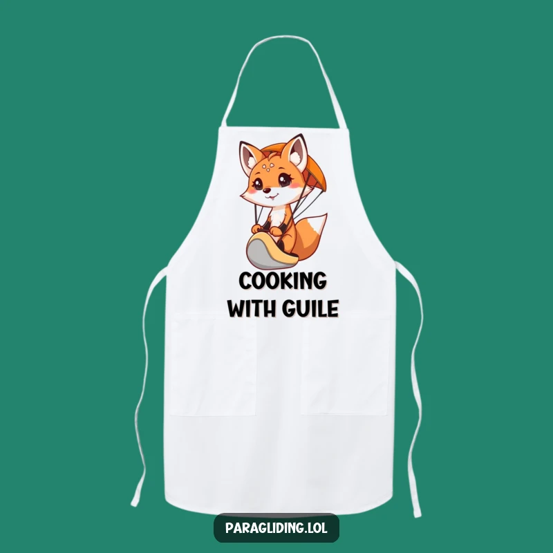 Funny Fox Paraglider Apron - Cook with Curiosity and Determination