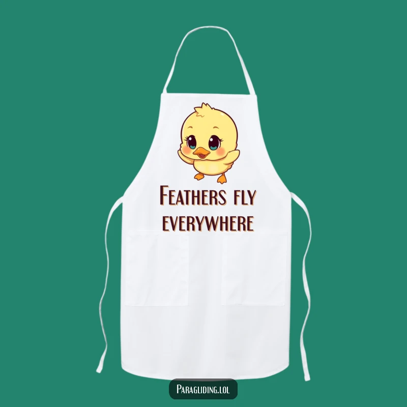 Funny Wobbly Duckling Surprise Apron: Cook Up Giggles in the Kitchen