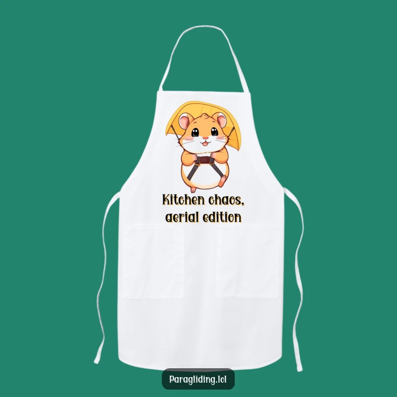 Funny Hamster Paraglider Apron - Cook with Courage and Comedy