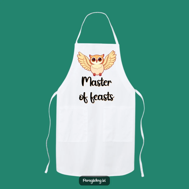 Funny Happy Owl Apron: Cook with Wisdom and a Smile!
