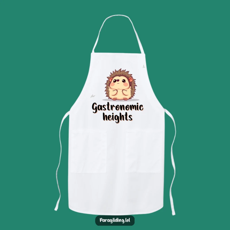 Funny Hedgehog Awestruck Apron: Cook with Wonder in This Hilarious Nature-Themed Kitchen Wear