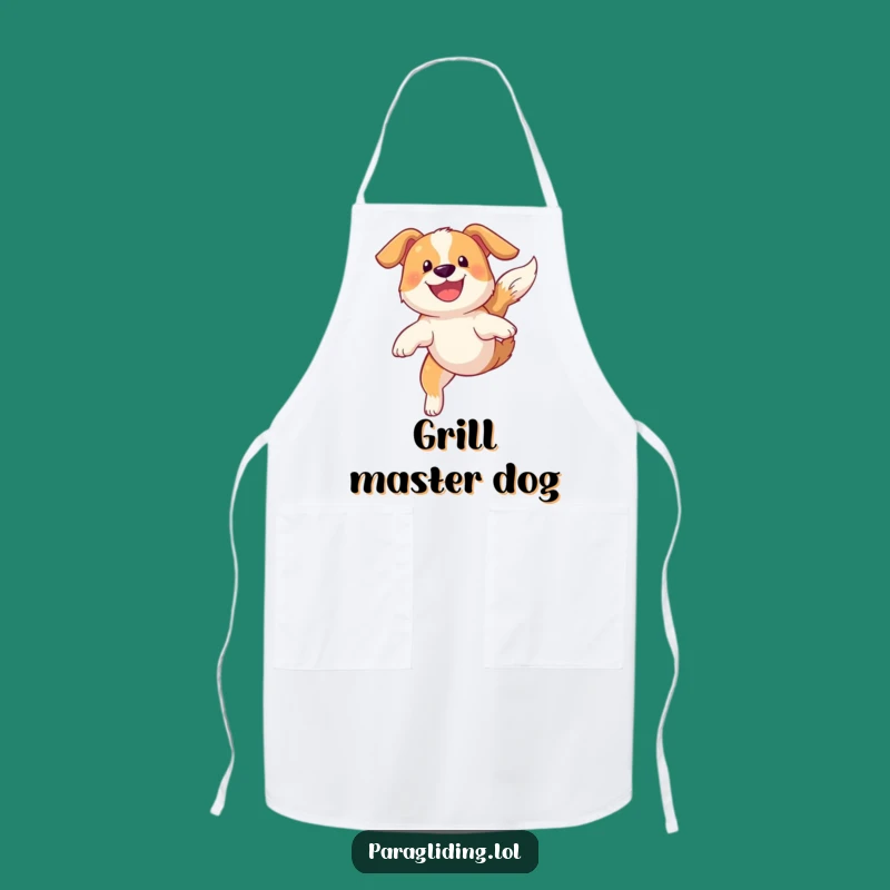Funny Dog Sky Soaring Apron: Cook with Canine Cheer