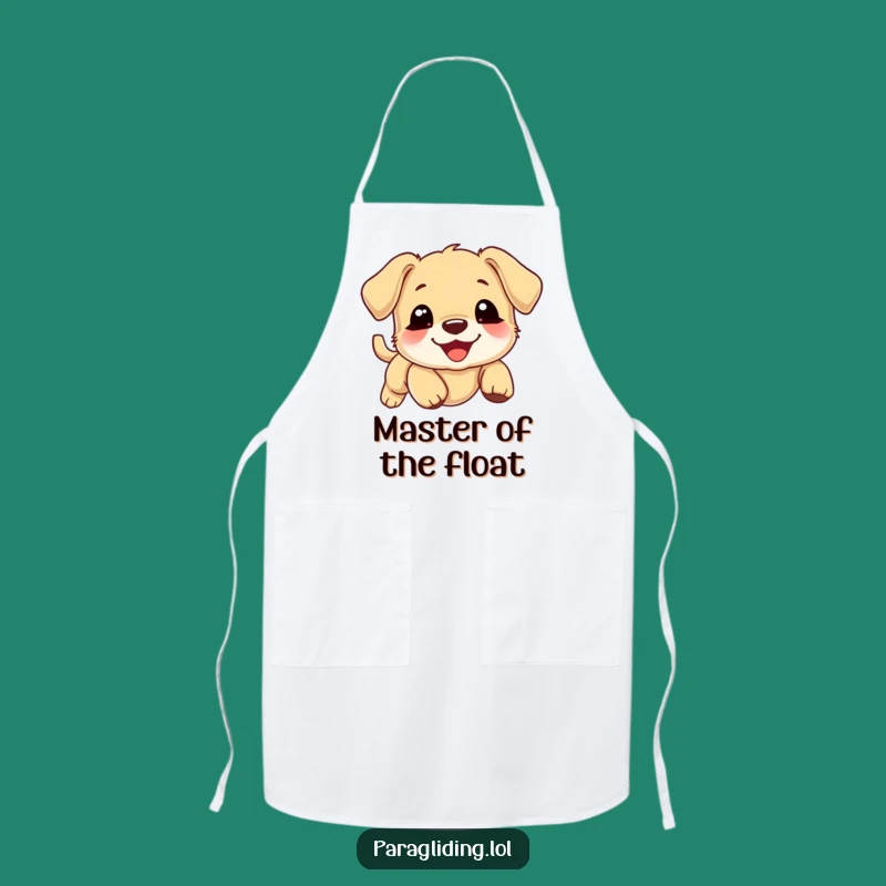 Funny Puppy Cloud Apron: Cook with Joy Featuring a Smiling Puppy Drifting, Chef's Funny Gift