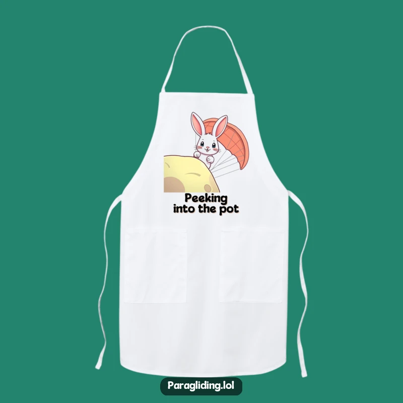 Funny Rabbit Paraglider Apron: Cook with Curiosity and Cheer