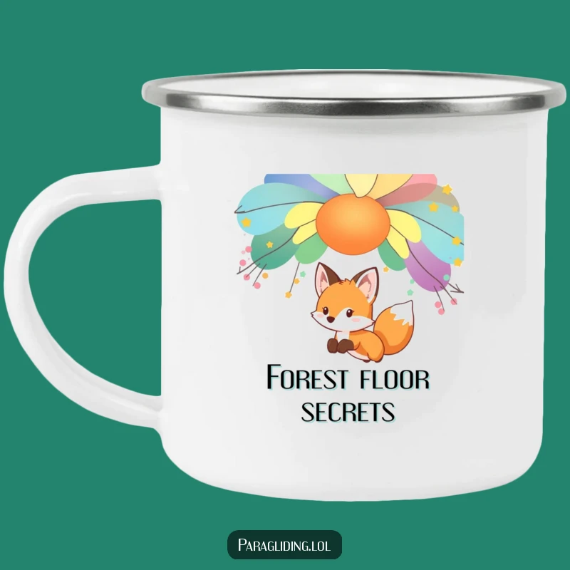 Funny Curious Fox Camping Mug: Adventure Under the Canopy!