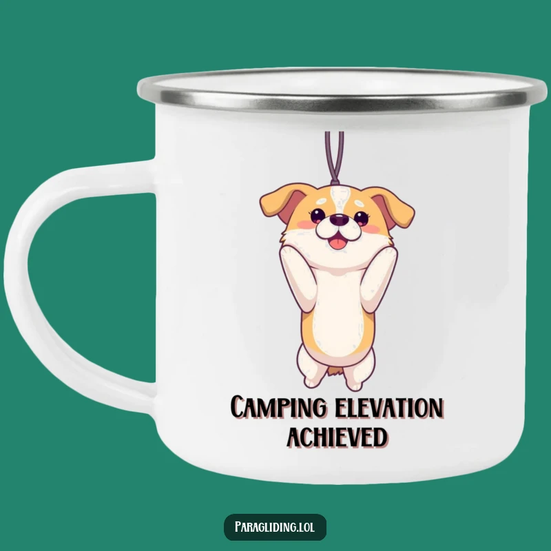 Funny Dog View Camping Mug: Proud Pup's Outdoor Fun, Rugged Funny Gift