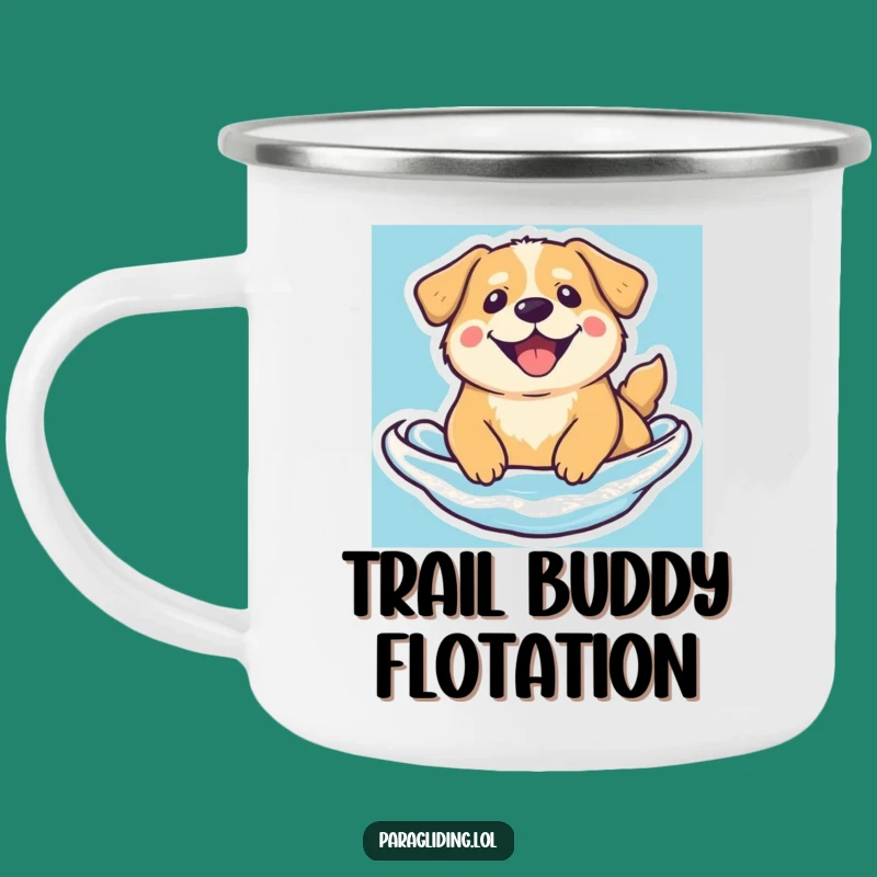 Funny Floating Dog Camping Mug - Durable Serene Beam for Outdoor Calm