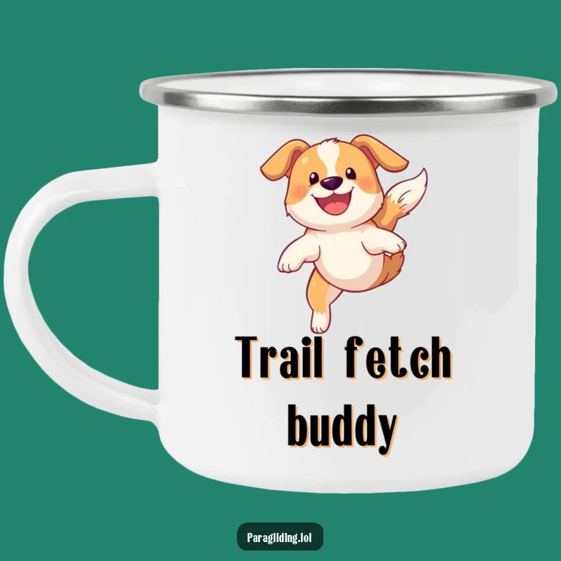 Funny Dog Sky Soaring Camping Mug: Adventure with Canine Flair