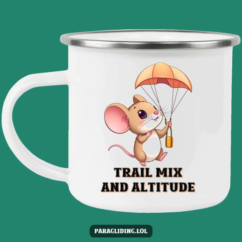 Funny Mouse Paraglider Camping Mug - Campfire Wonder, Perfect Gift!