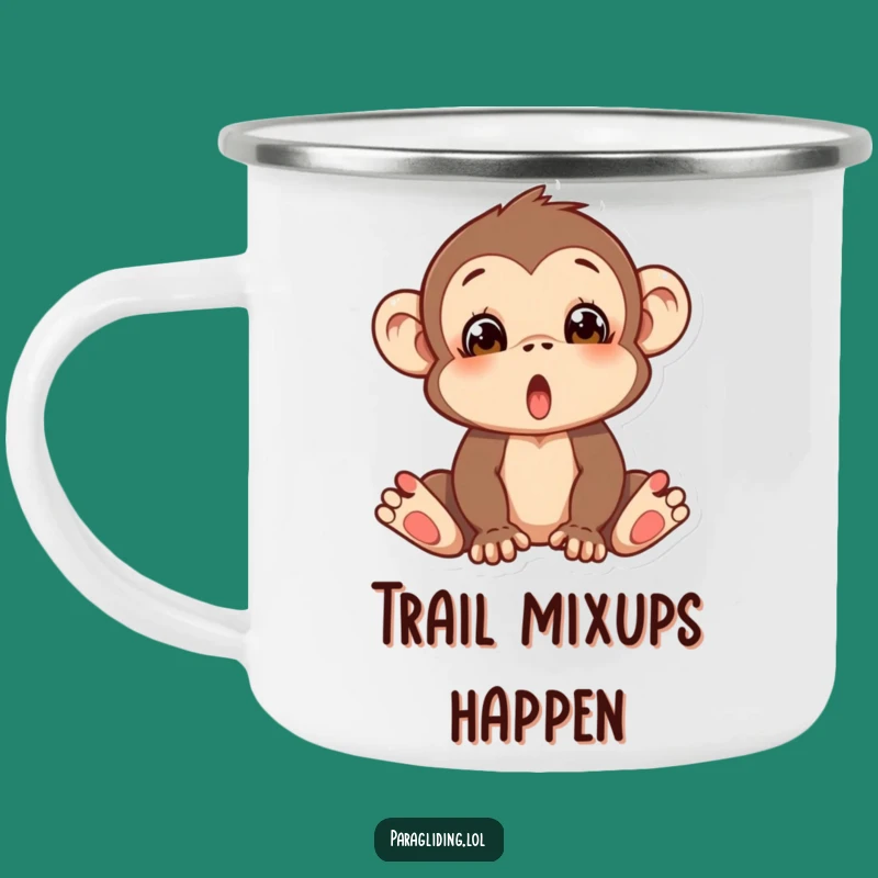 Funny Surprised Monkey Camping Mug: Adventure Fuel for the Bold