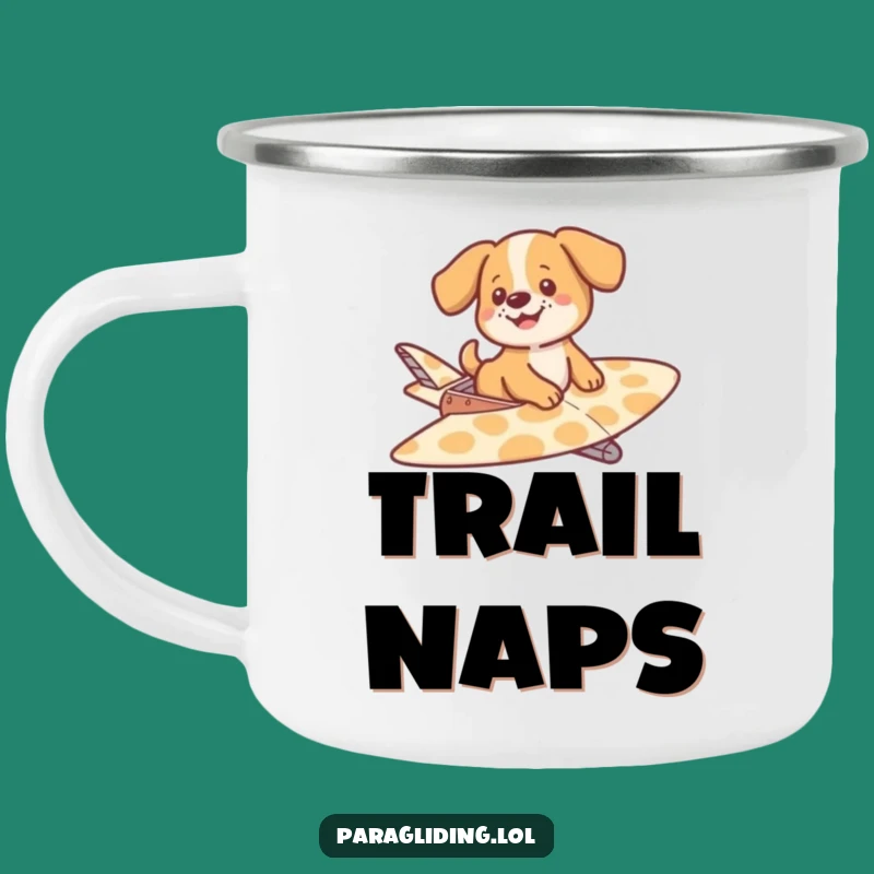 Funny Dog Gliding Camping Mug - Durable & Hilarious Outdoor Companion