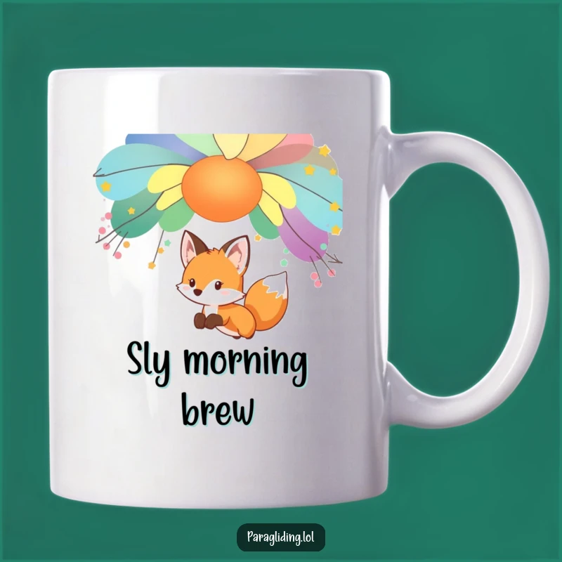 Funny Curious Fox Mug: Glide Through Your Day with Playful Charm!