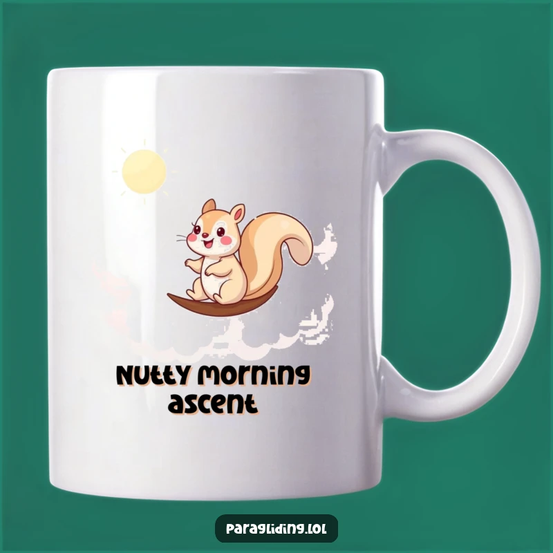 Funny Squirrel Cloud Mug: Happy Navigator Sailing High - Hilarious Gift Idea