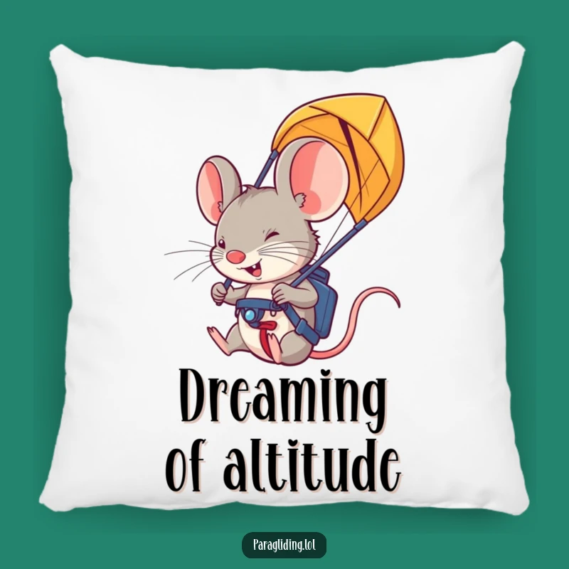Comfortable Mouse Paraglider Pillow: Funny Gift for Cozy Adventurers