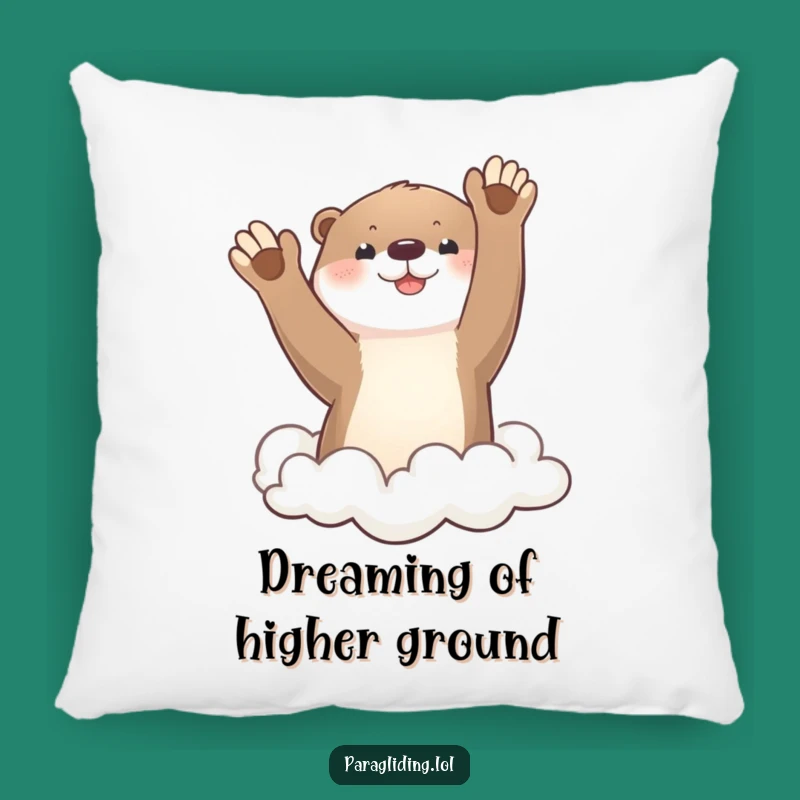Funny Otter Cloud Wave Pillow: Cozy Comfort with a Cheerful Wave