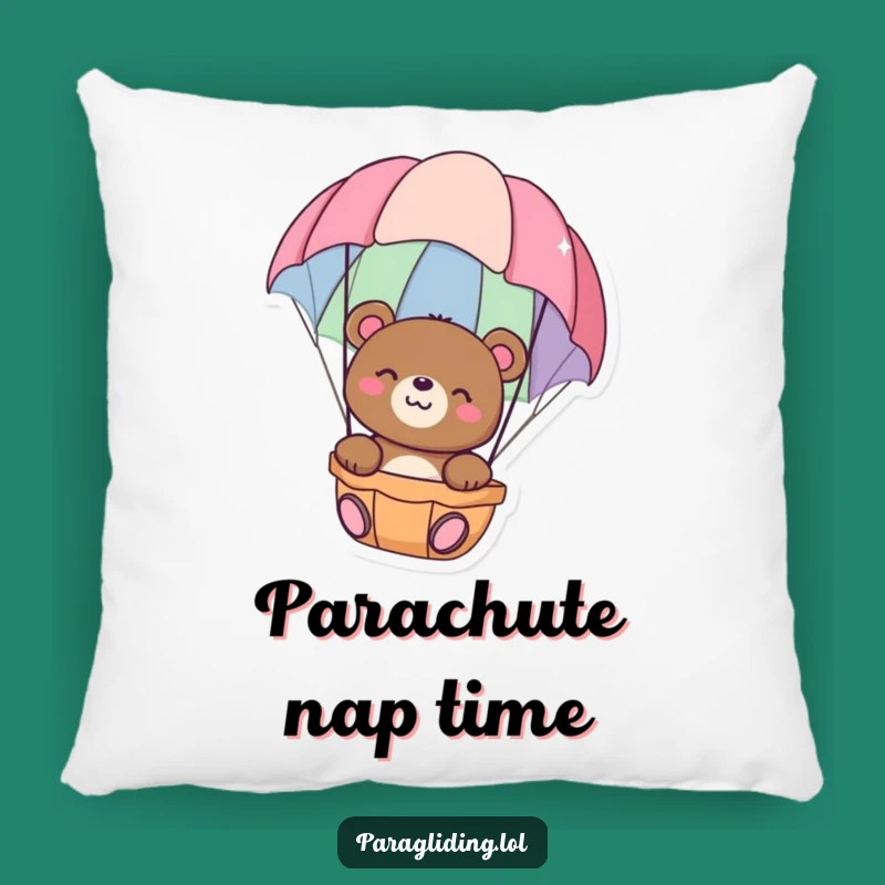 Funny Happy Bear Pillow: Cozy Parachute Float for Peaceful Slumber