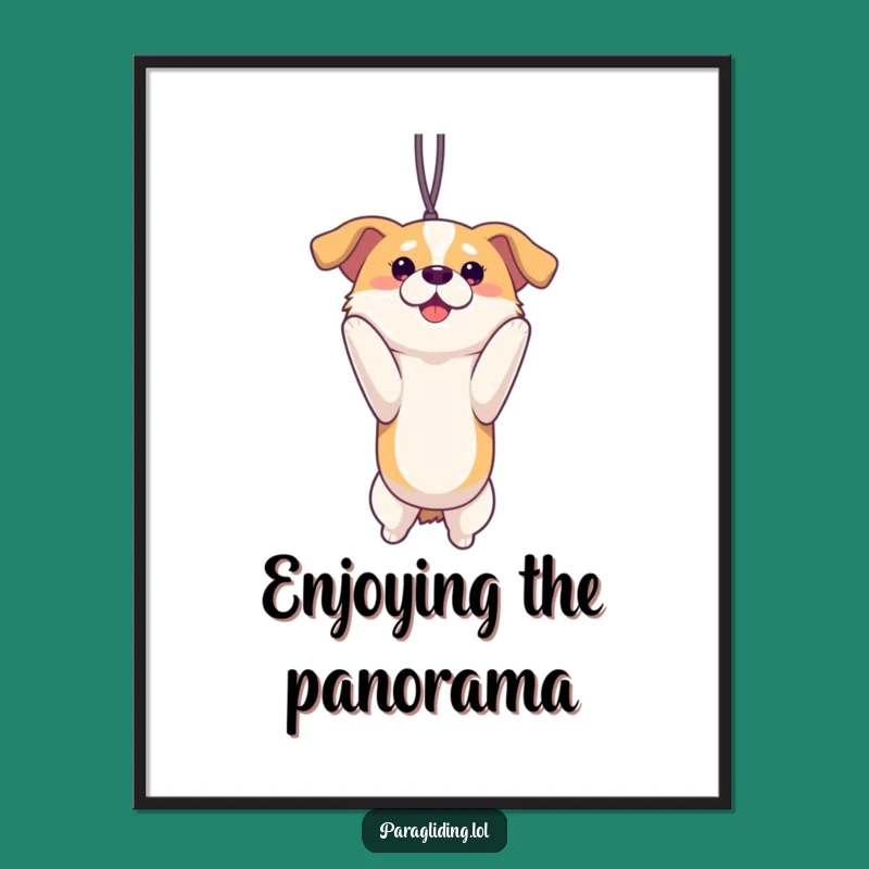 Funny Dog View Digital Art: Proud Pup's Scenic Adventure, Instant Funny Gift