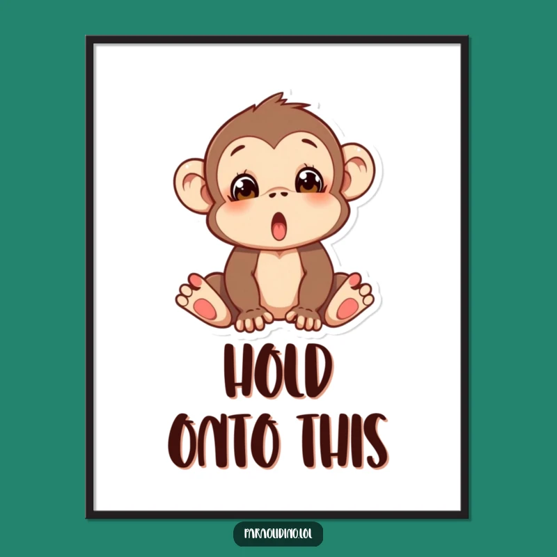 Funny Surprised Monkey Digital Art: Instantly Add Hilarious Shock to Your Space