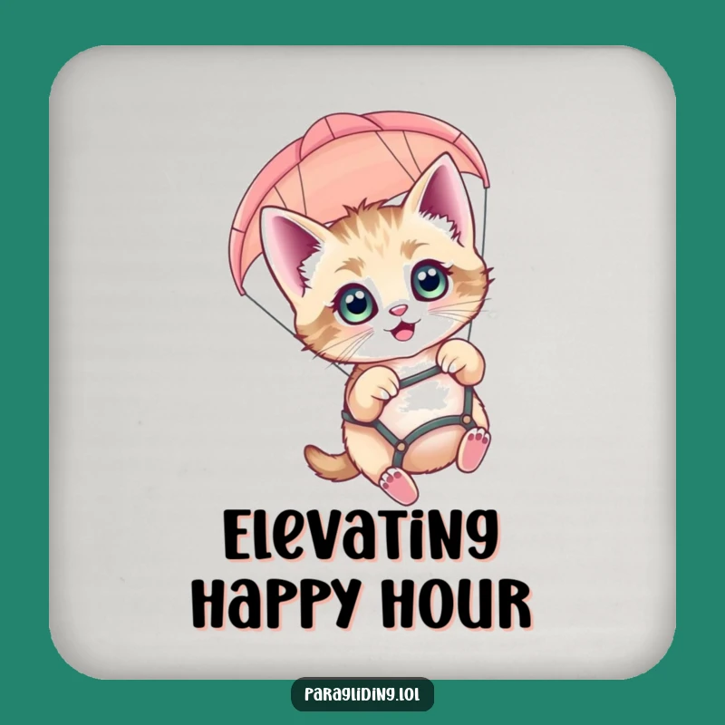 Funny Kitten Paragliding Coaster: Protect Surfaces with Adorable Adventure