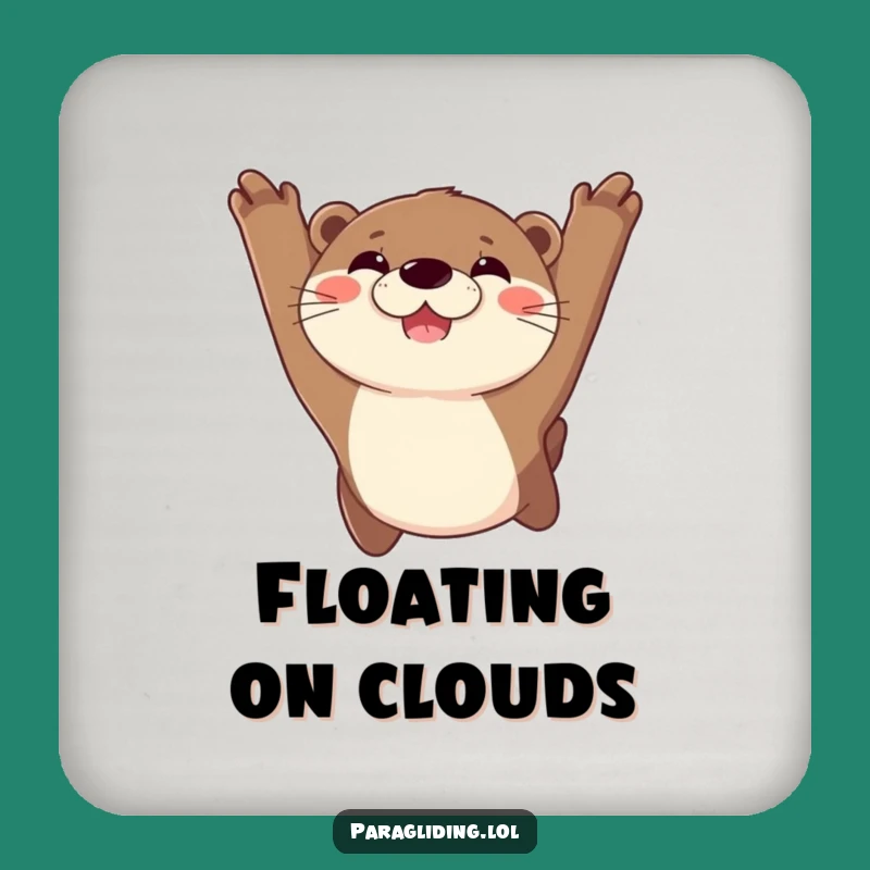Funny Joyful Otter Coaster: Hilarious Sky Soaring Drink Protector