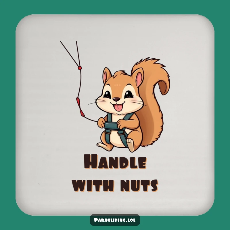 Funny Squirrel Paragliding Coaster - Protect Surfaces with Hilarious Style