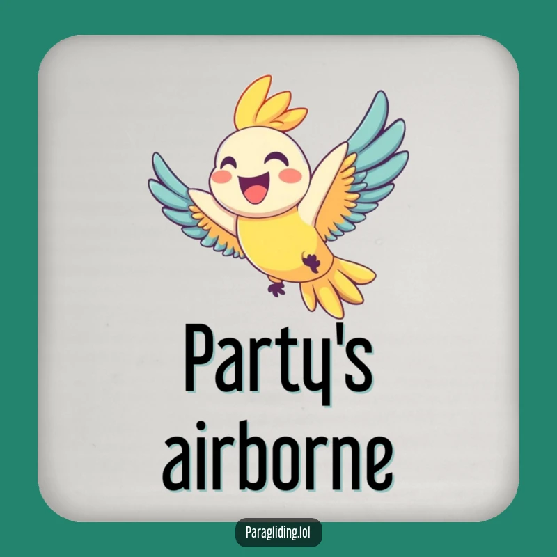 Funny Joyful Parrot Coaster Set: Grinning Bird Protection for Happy Tables