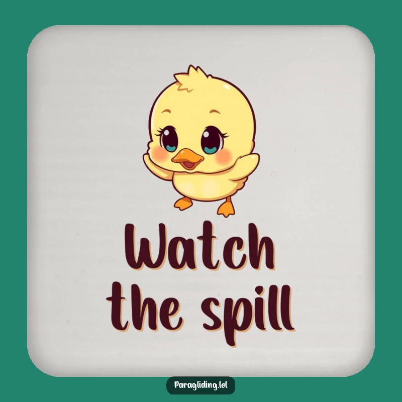 Funny Wobbly Duckling Surprise Coaster: Protect Your Surfaces with Adorable Humor