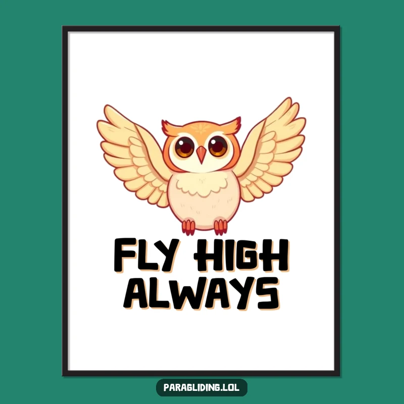 Funny Happy Owl Poster: Bring Majestic Flight to Your Walls!