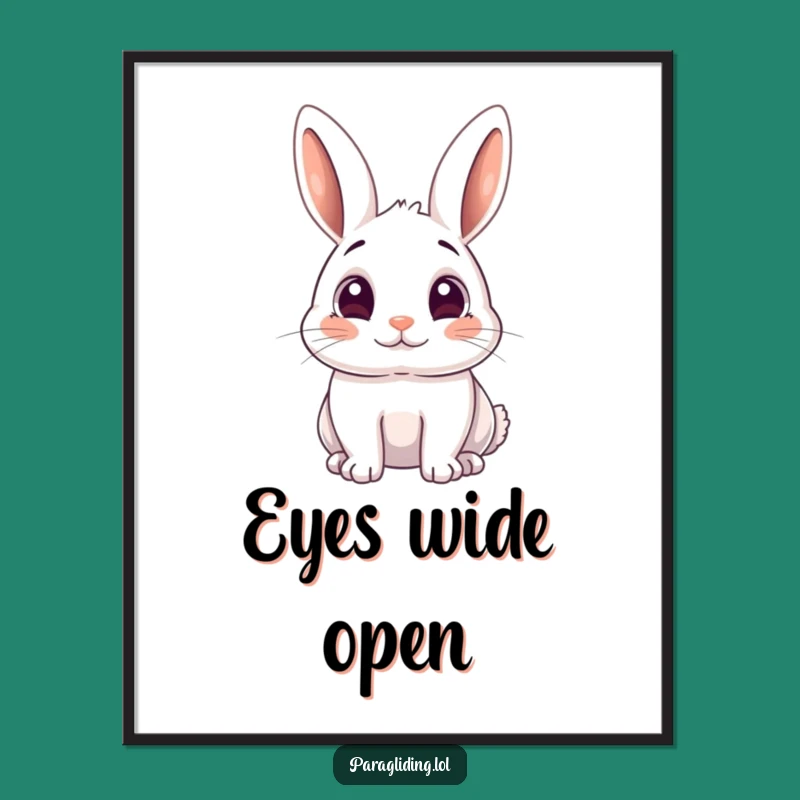 Funny Rabbit Amazed Poster: Add Wonder to Your Walls Funny Gift