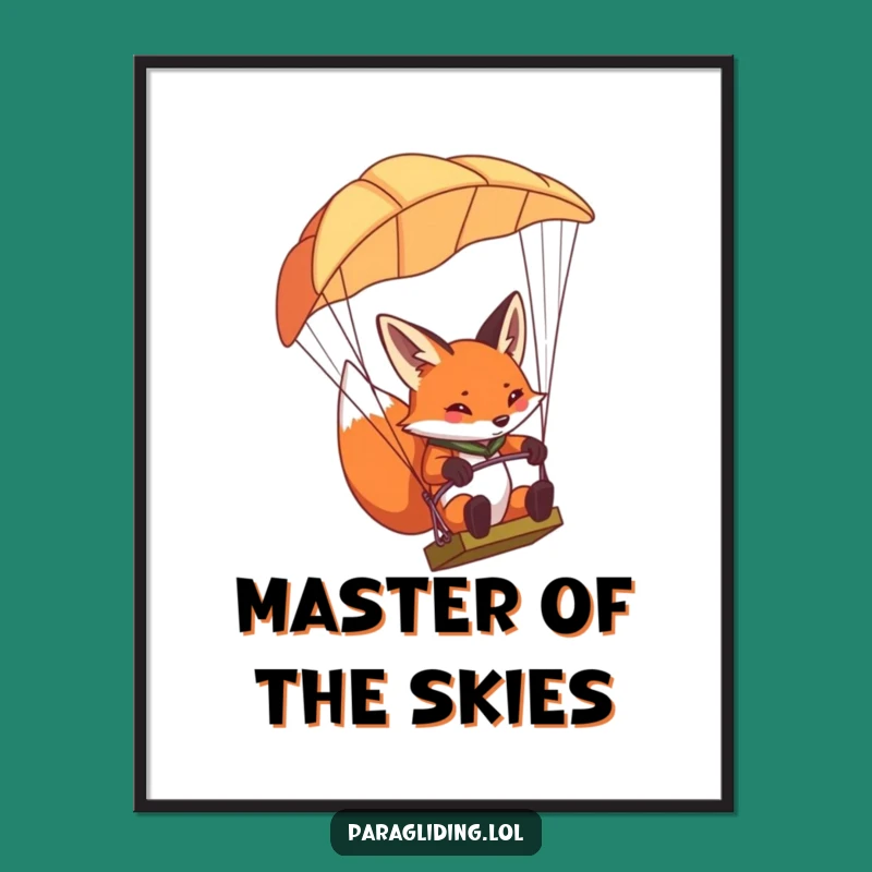 Funny Determined Fox Poster - Focused Steers, Wall Art for Driven Spaces