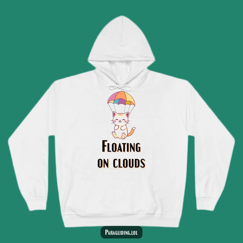 Funny Cat Paragliding Hoodie: Cozy Up with Feline Flights