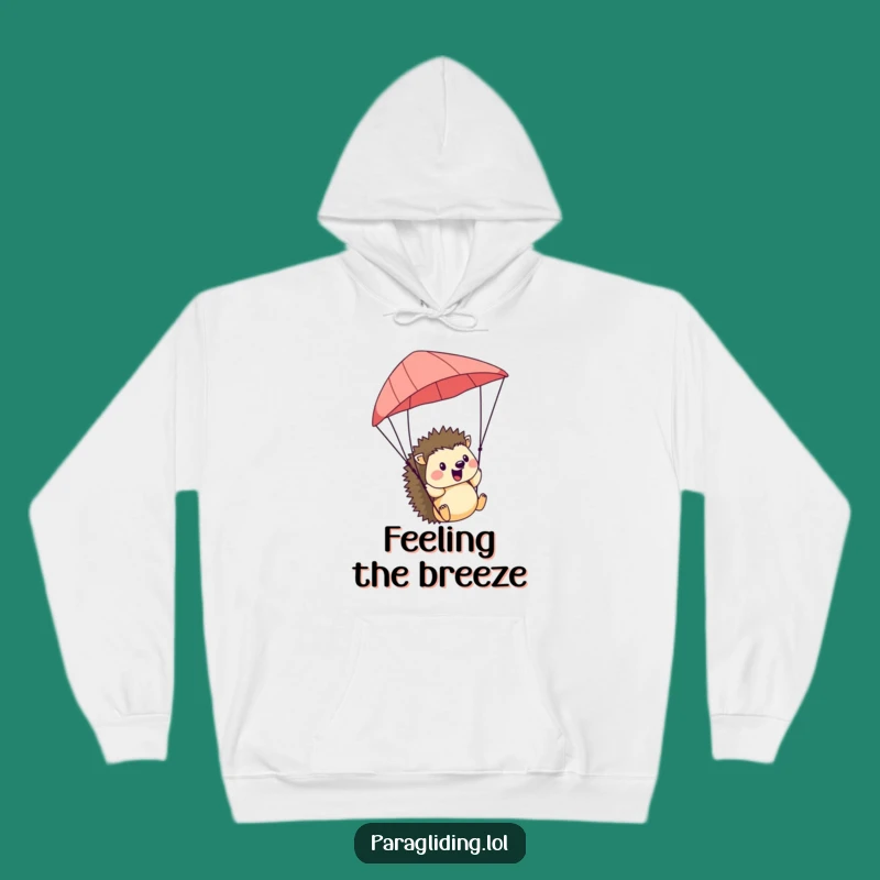 Funny Hedgehog Paraglider Hoodie: Stay Cozy and Cheerful on Your Journeys