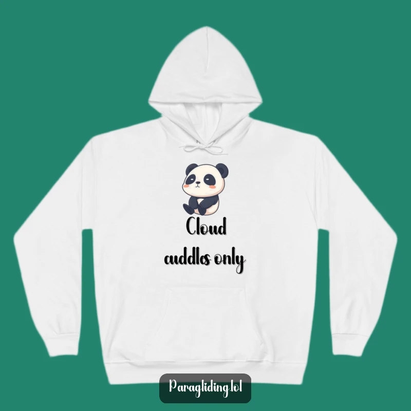 Funny Shy Panda Hoodie - Cozy Calm Sky Drift, Perfect Funny Gift for Comfort
