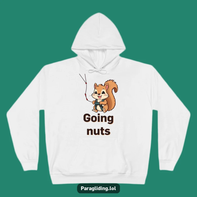 Funny Squirrel Paragliding Hoodie - Cozy & Hilarious Gift for Adventure Lovers
