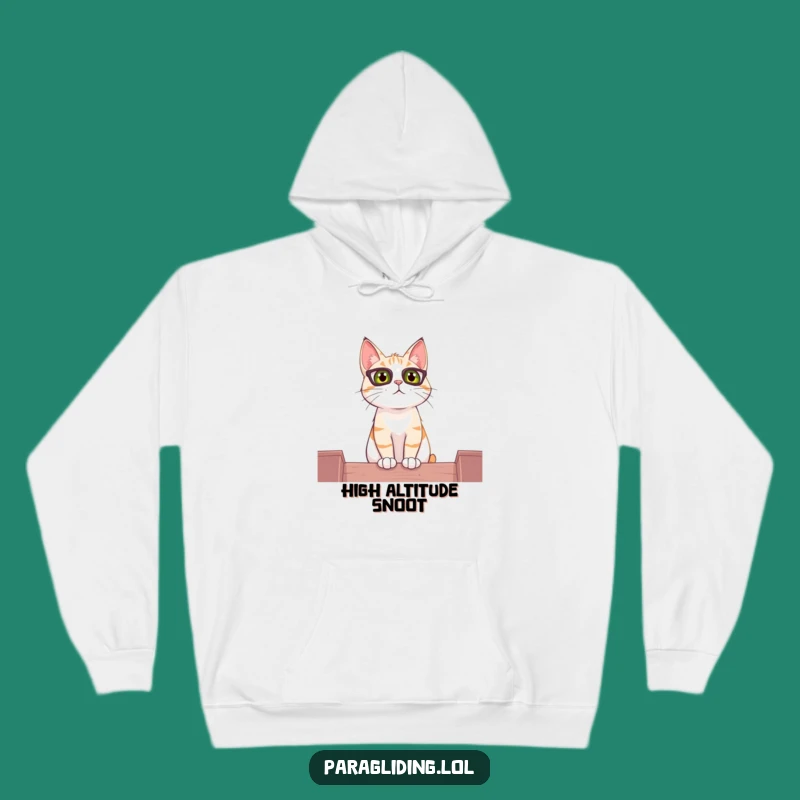 Funny Cat Perch Hoodie: Cozy Curious Observer - Hilarious Warm Gift