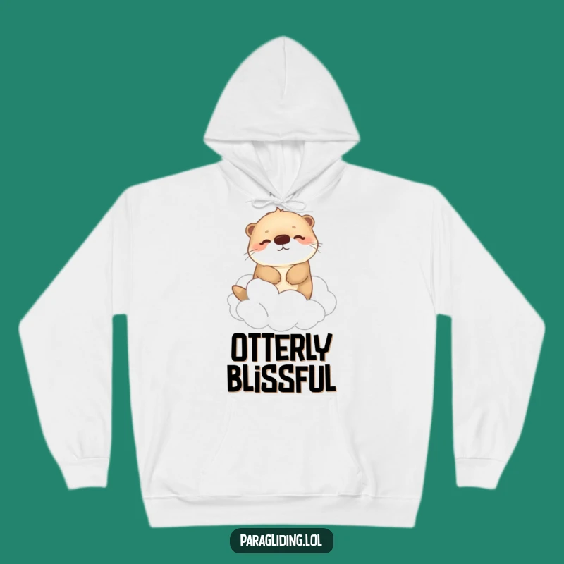 Funny Otter Cloud Drifting Hoodie: Comfy Character Apparel for Relaxers & Funny Gift.