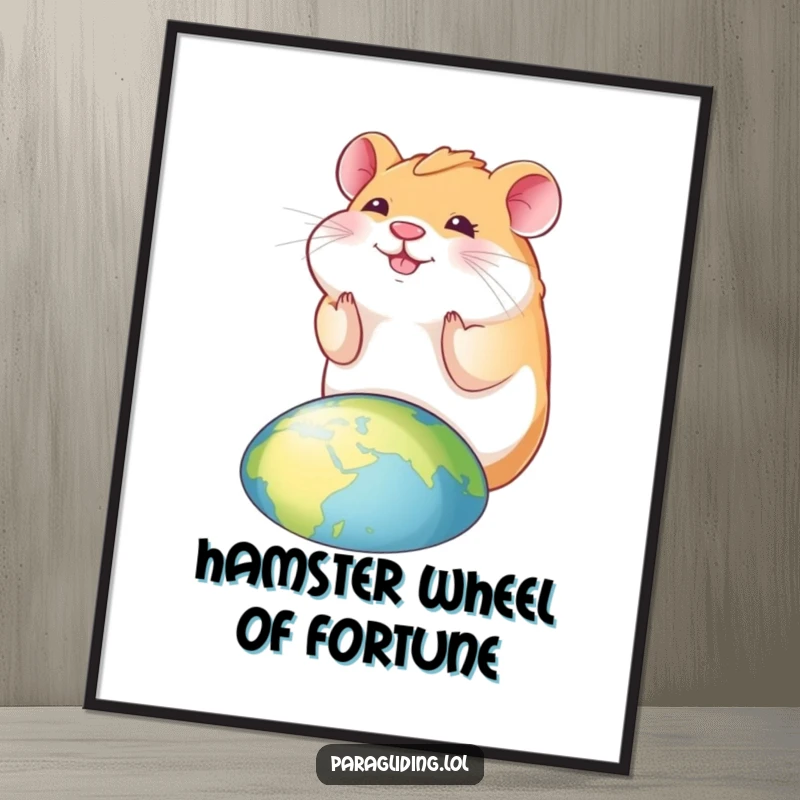 Funny Free Printable Hamster Wall Art: A smiling hamster gazes down upon the world, adding playful charm to your walls.