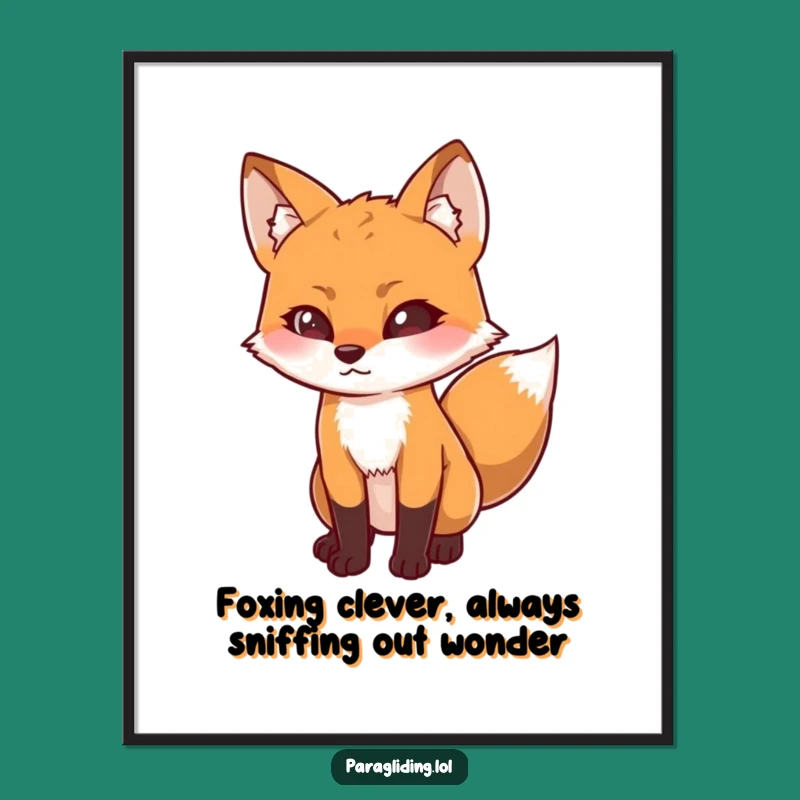Funny Free Printable Wall Art: Curious Fox Peering Down Decor