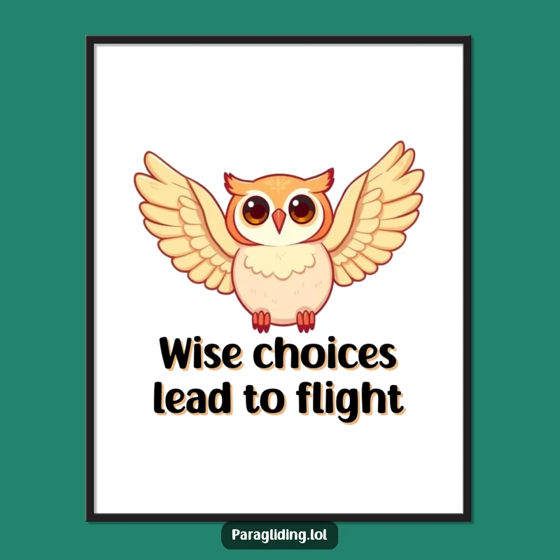 Funny Free Printable Wall Art: Soaring Owl - Majestic Downloadable Decor!