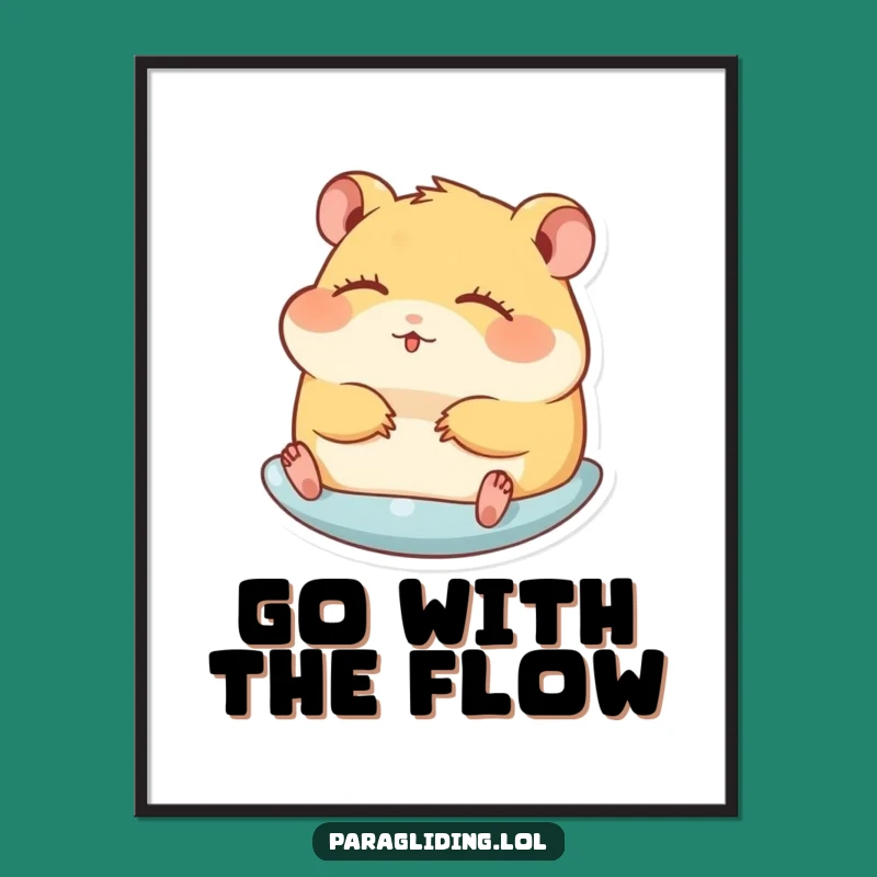 Free Printable Wall Art: Funny Hamster Glide Decor, Hilarious Downloadable Art for Home