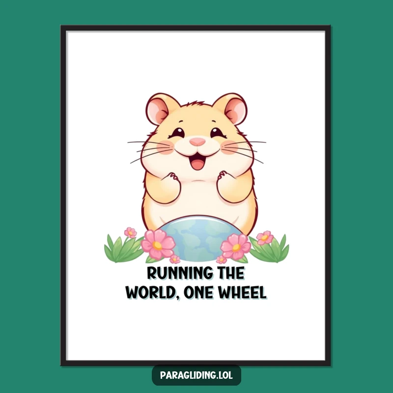 Funny Free Printable Wall Art: Hamster World View Downloadable Decor