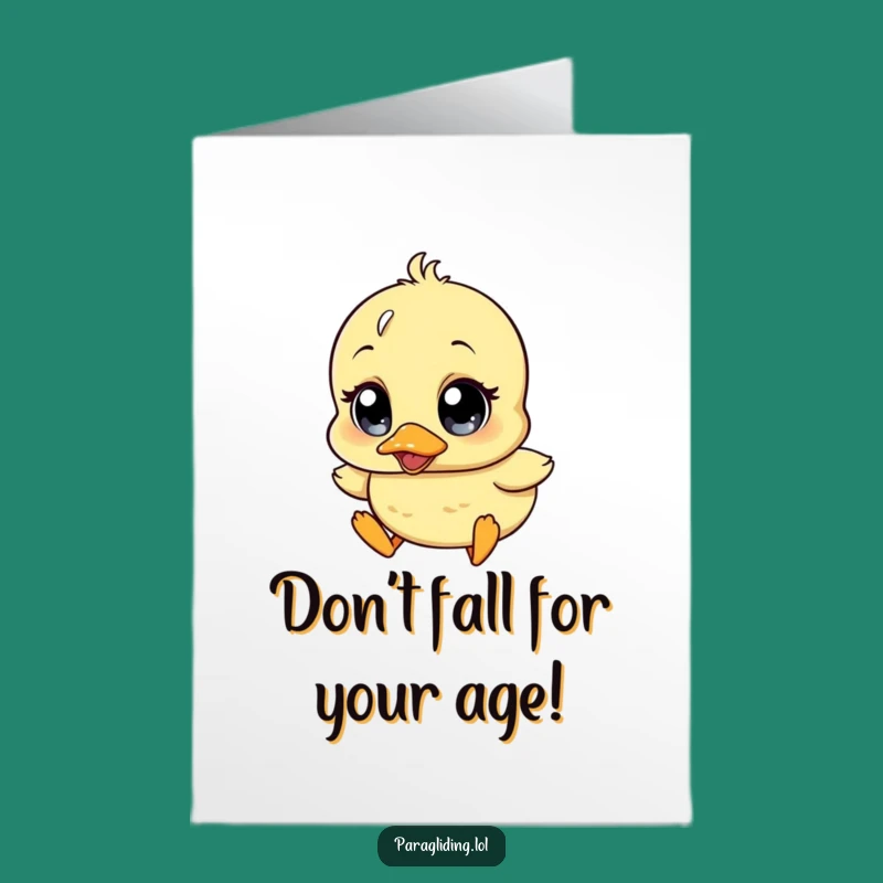 Free Printable Wobbly Duckling Birthday Card: Funny Downloadable Gift for a Tumbling Good Time