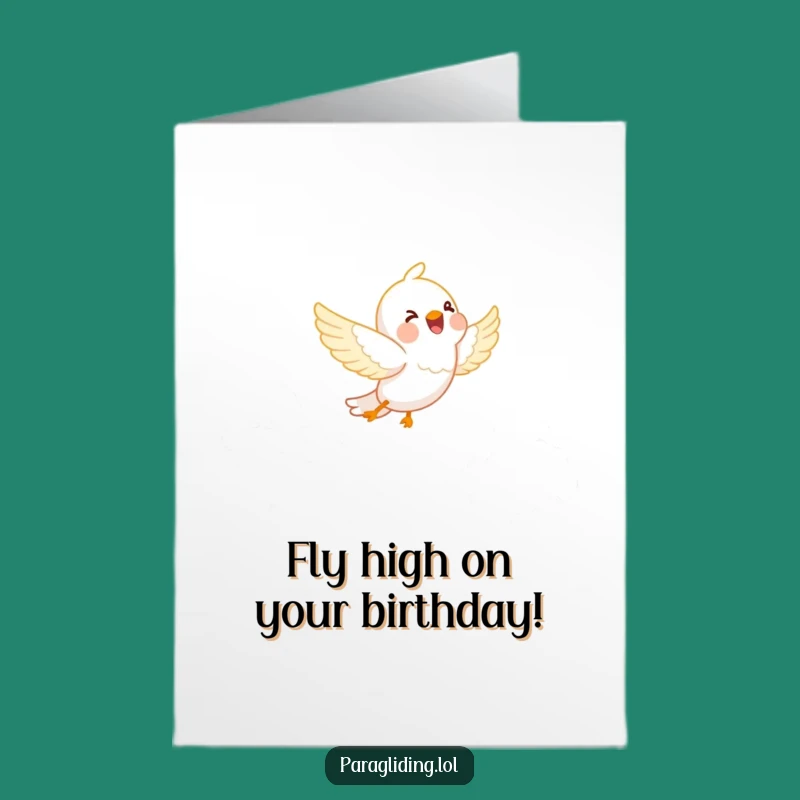 Free Printable Birthday Card: Happy Bird Soaring High - Joyful Downloadable Gift