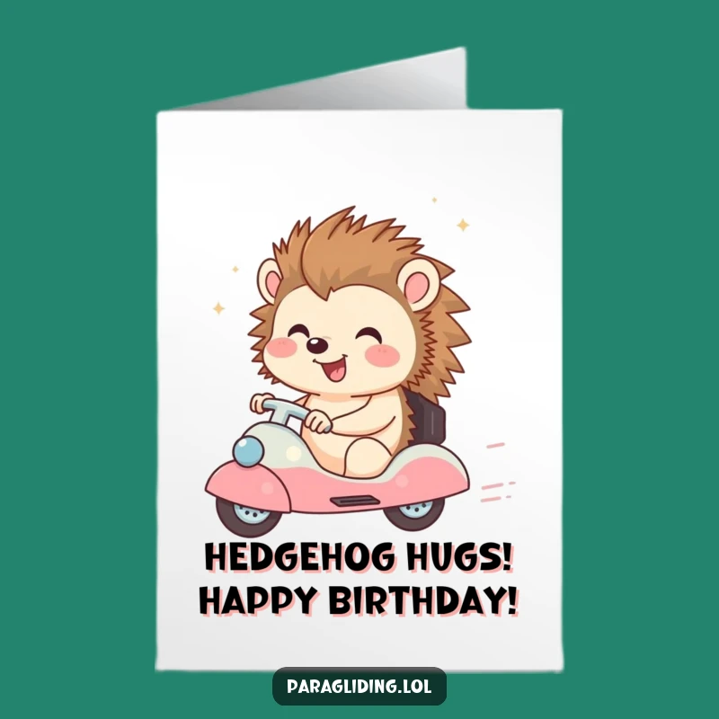 Free Printable Hedgehog Birthday Card: Funny Downloadable Gift for a Joyful Celebration