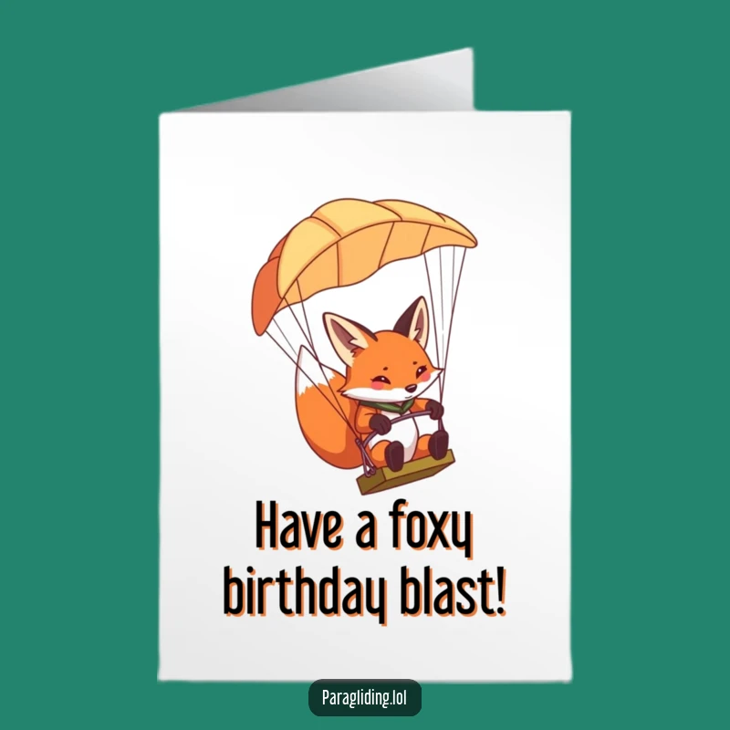 Free Printable Birthday Card: Determined Fox, Adventurous Downloadable Gift for Daredevils
