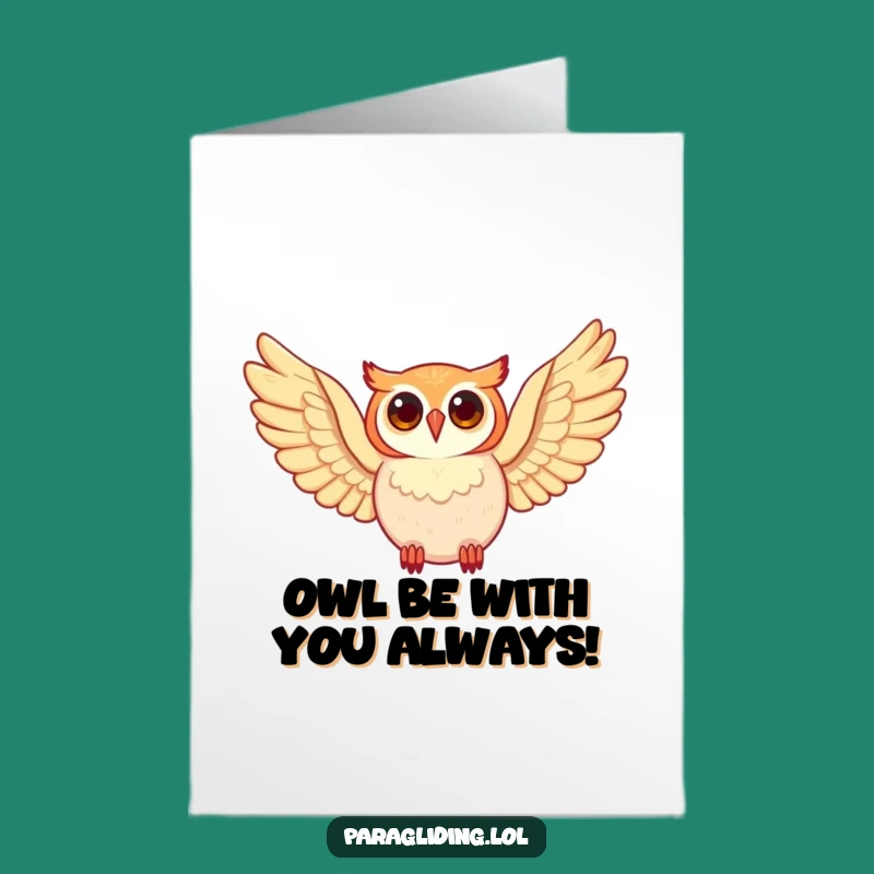 Free Printable Birthday Card: Soaring Owl - Majestic & Funny Downloadable Gift!