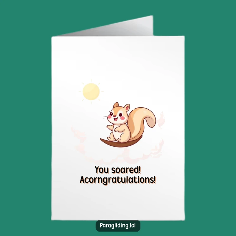 Free Printable Funny Squirrel Congrats Card - Uplifting DIY Downloadable Gift