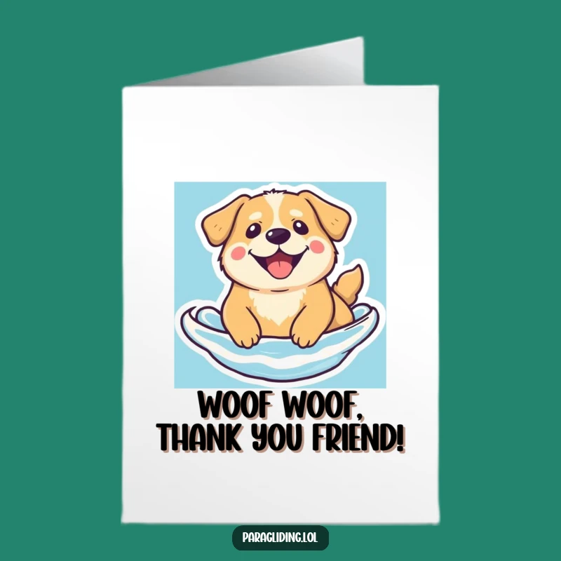 Free Printable Thank You Card: Grateful Dog, Humorous Downloadable Gift for Showing Thanks