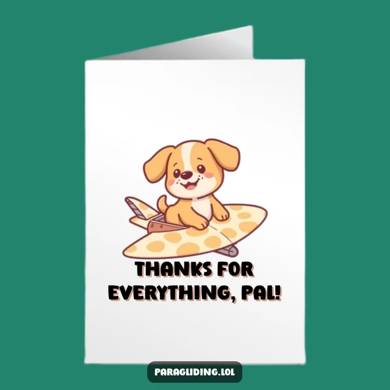 Free Printable Thank You Card: Grateful Dog's Gentle Glide - Downloadable