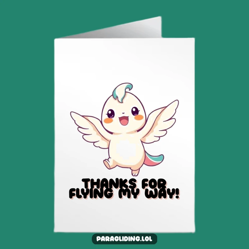 Free Printable Thank You Card: Winged Angel Design for a Heartfelt, Funny Downloadable Gift